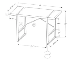 Monarch Paneled Metal Computer Desk -Furniture Specialty Shop 810527346 5