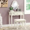 Antique White 2-Piece Mirror Vanity Set -Furniture Specialty Shop 810527351 1