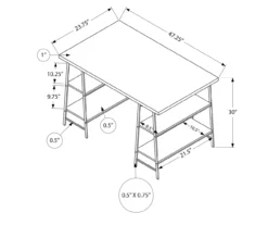 Monarch Metal 3 Tier Computer Desk -Furniture Specialty Shop 810527362 5