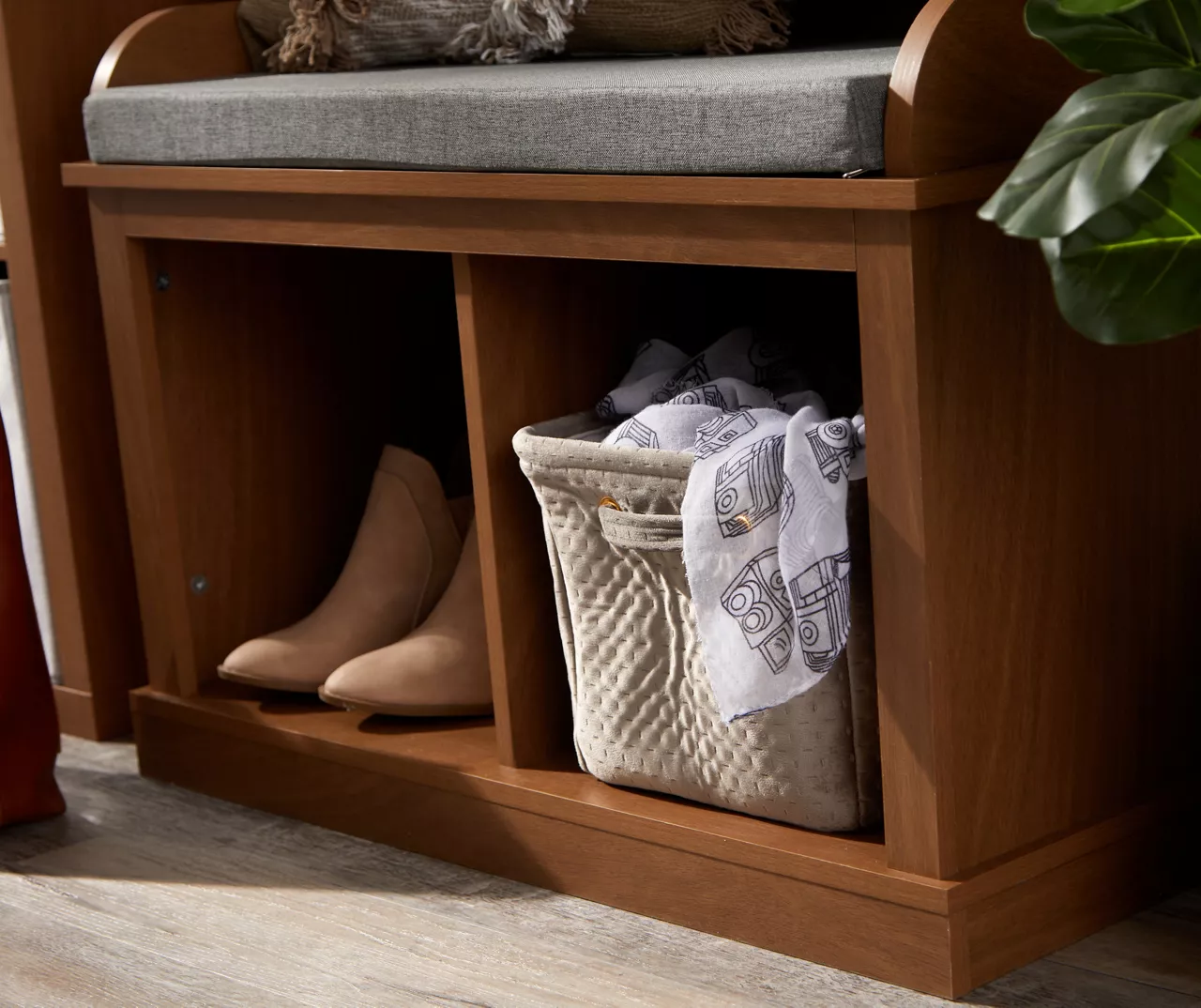 Real Living Villa Park 2-Hook Hall Tree With Cushioned Bench 8 Real Living Villa Park 2-Hook Hall Tree With Cushioned Bench - Image 6