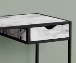 White Marble Look Computer Desk -Furniture Specialty Shop 810533362 4