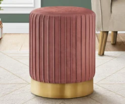 Pleated Velvet Upholstered Ottoman 30 Pleated Velvet Upholstered Ottoman -Furniture Specialty Shop 810533424 1