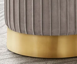 Pleated Velvet Upholstered Ottoman 37 Pleated Velvet Upholstered Ottoman -Furniture Specialty Shop 810533425 4