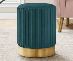 Pleated Velvet Upholstered Ottoman 39 Pleated Velvet Upholstered Ottoman -Furniture Specialty Shop 810533426 1