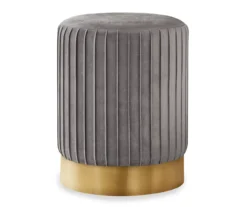 Pleated Velvet Upholstered Ottoman 24 Pleated Velvet Upholstered Ottoman -Furniture Specialty Shop 810533427 2