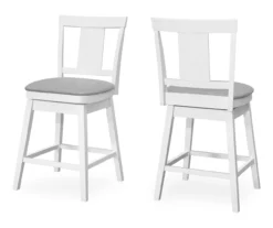 Faux Leather Swivel Bar Stools, 2-Pack 25 Faux Leather Swivel Bar Stools, 2-Pack -Furniture Specialty Shop 810533433 2