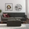 Regal Gray Linen Convertible Sleeper Futon -Furniture Specialty Shop 810535613 1
