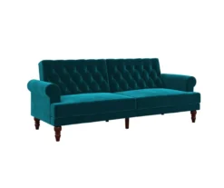 Cassidy Green Velvet Convertible Sleeper Futon -Furniture Specialty Shop 810535627 4