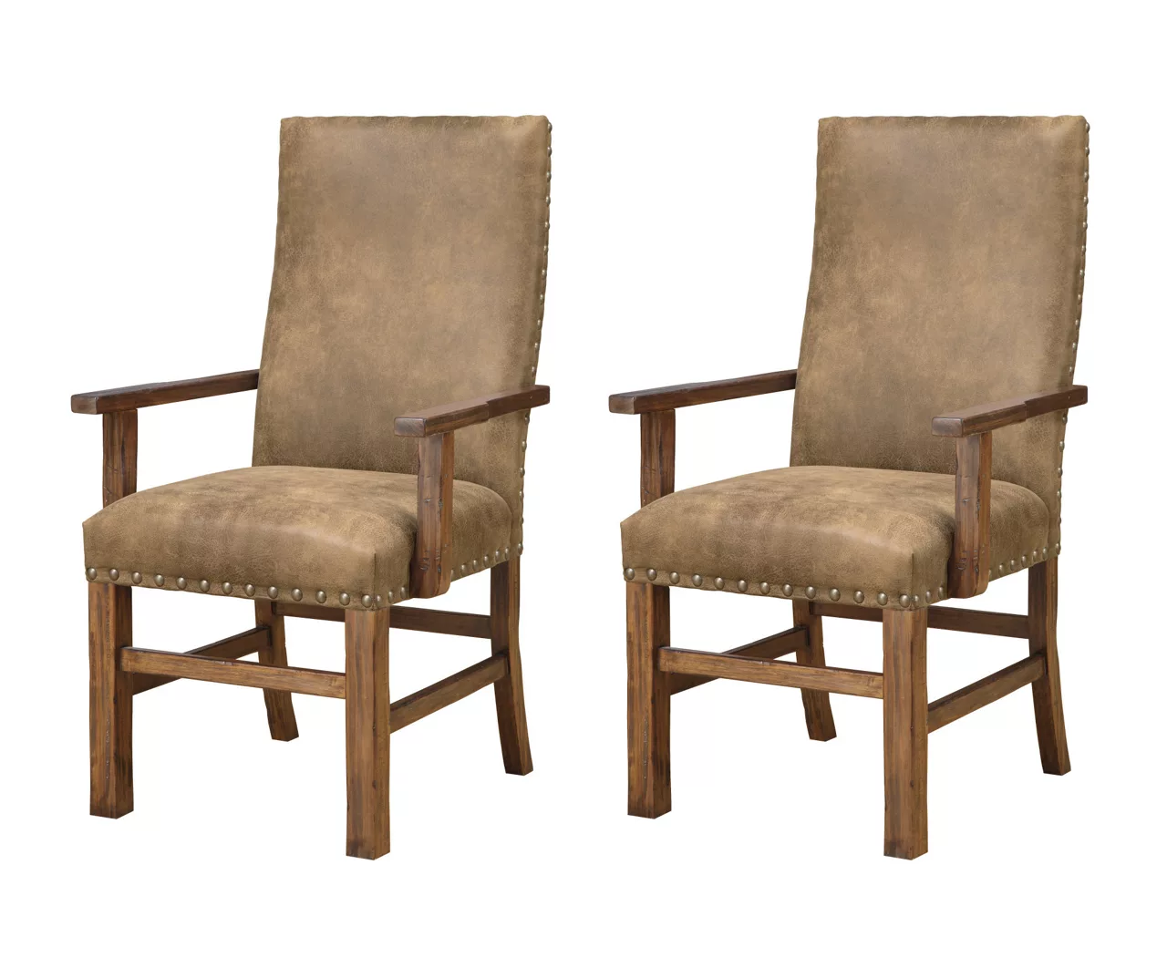 Rustic Pine & Dixie Almond Upholstered Dining Chairs, 2-Pack 4 Rustic Pine & Dixie Almond Upholstered Dining Chairs, 2-Pack - Image 2