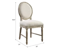 Sandstone Buff & Cream Upholstered Dining Chairs, 2-Pack -Furniture Specialty Shop 810535745 2