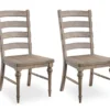 Sandstone Buff Ladderback Upholstered Dining Chairs, 2-Pack -Furniture Specialty Shop 810535746 1
