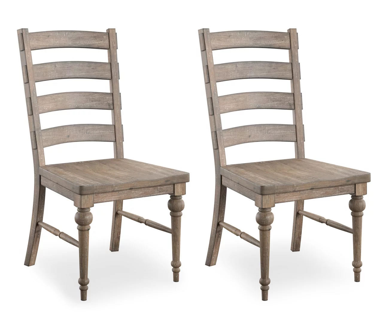 Sandstone Buff Ladderback Upholstered Dining Chairs, 2-Pack 3 Sandstone Buff Ladderback Upholstered Dining Chairs, 2-Pack