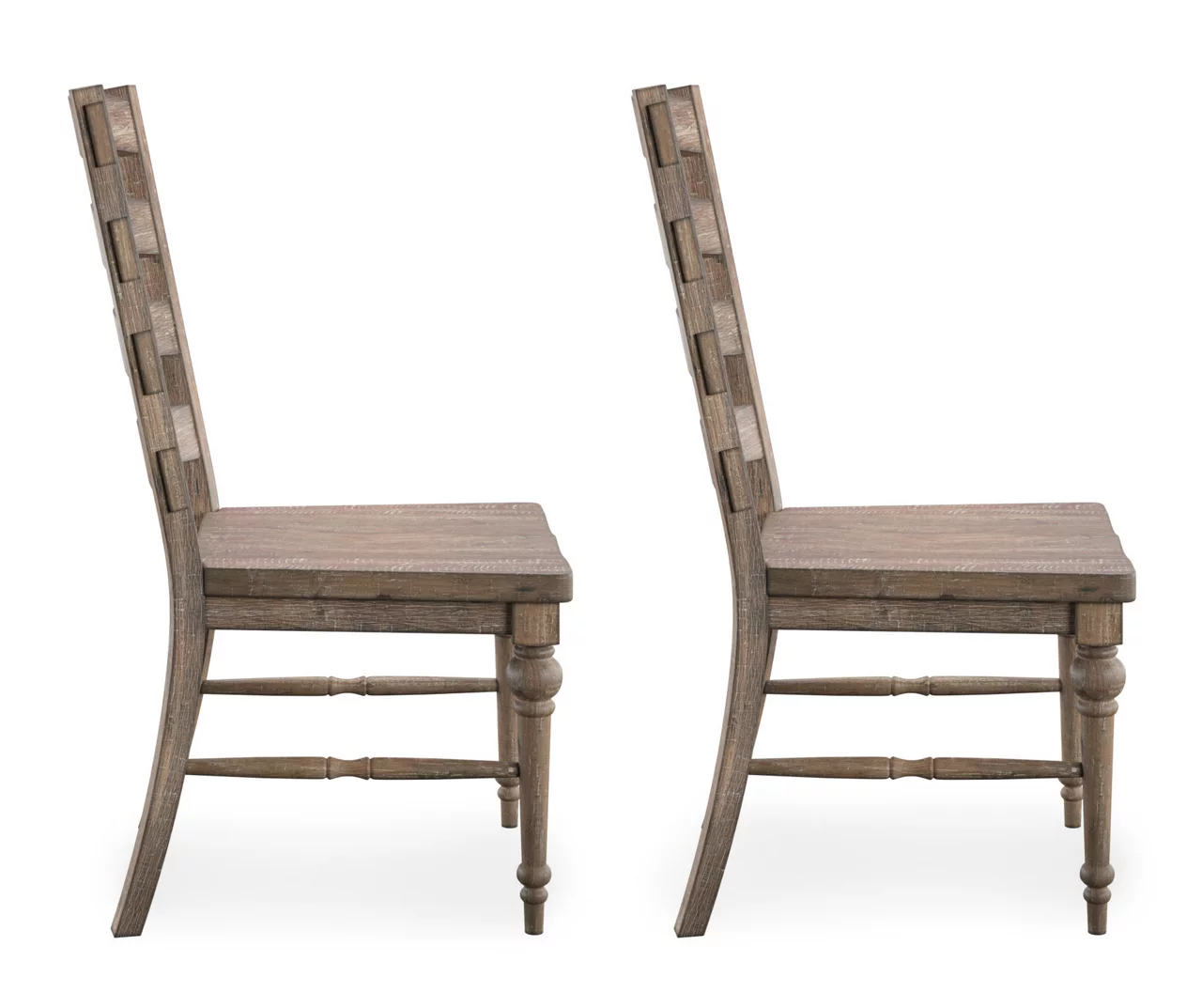 Sandstone Buff Ladderback Upholstered Dining Chairs, 2-Pack 5 Sandstone Buff Ladderback Upholstered Dining Chairs, 2-Pack - Image 3