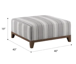 Stone Gray Square Wood Leg Ottoman 15 Stone Gray Square Wood Leg Ottoman -Furniture Specialty Shop 810535755 2