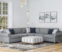 Stone Gray Square Wood Leg Ottoman 11 Stone Gray Square Wood Leg Ottoman -Furniture Specialty Shop 810535755 6