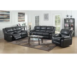 Paulson Gray Faux Leather Swivel Gliding Recliner -Furniture Specialty Shop 810535759 B0 1