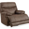 Brown Microfiber Swivel Gliding Recliner -Furniture Specialty Shop 810535760 1