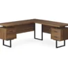 Walnut Wood Look 3-Drawer L-Shaped Corner Computer Desk -Furniture Specialty Shop 810535778 2