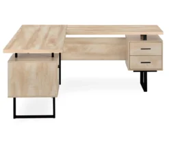 Natural Wood Look 3-Drawer L-Shaped Corner Comptuer Desk -Furniture Specialty Shop 810535780 5