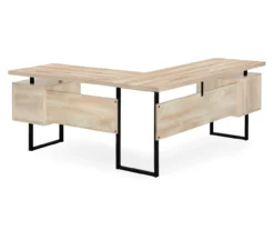 Natural Wood Look 3-Drawer L-Shaped Corner Comptuer Desk -Furniture Specialty Shop 810535780 6