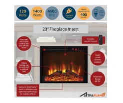 Flaxton Graphite Gray Electric Corner Fireplace Console -Furniture Specialty Shop 810538183 4