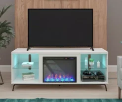 Newland White Electric Fireplace Console -Furniture Specialty Shop 810538184 1