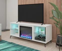 Newland White Electric Fireplace Console -Furniture Specialty Shop 810538184 2