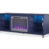 70" Intrepid Navy Deluxe Electric Fireplace Console -Furniture Specialty Shop 810538244 3