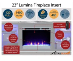 48" Intrepid White Electric Fireplace Console -Furniture Specialty Shop 810538247 5