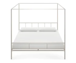 Marion White Metal King Canopy Bed -Furniture Specialty Shop 810538376 4