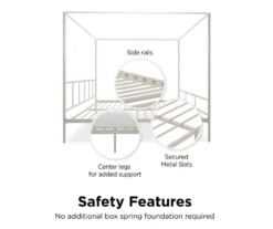 Marion White Metal King Canopy Bed -Furniture Specialty Shop 810538376 6