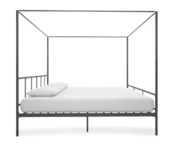 Marion Dark Gray Metal King Canopy Bed -Furniture Specialty Shop 810538378 5