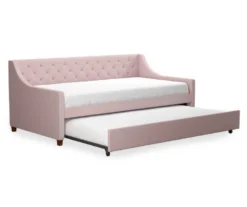 Her Majesty Light Pink Linen Daybed & Trundle -Furniture Specialty Shop 810538395 4