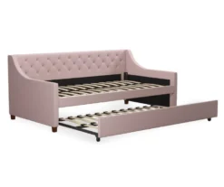 Her Majesty Light Pink Linen Daybed & Trundle -Furniture Specialty Shop 810538395 5