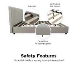 Novogratz Brittany Upholstered Linen Queen Bed -Furniture Specialty Shop 810538410 6