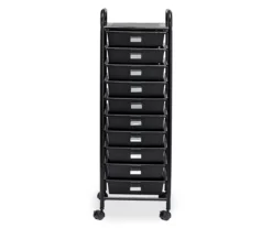 Black Metal 10-Drawer Rolling Storage Cart -Furniture Specialty Shop 810539916 4