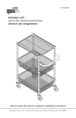 Chrome 3-Shelf Storage Cart -Furniture Specialty Shop 810539919 6