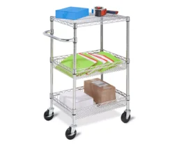 Chrome 3-Shelf Storage Cart -Furniture Specialty Shop 810539919 7