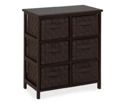Black 6-Drawer Woven Strap Chest -Furniture Specialty Shop 810539930 3