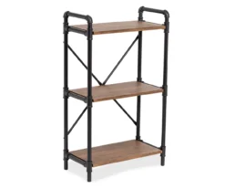 Black Industrial 3-Tier Bookshelf -Furniture Specialty Shop 810539936 3
