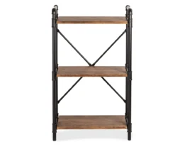 Black Industrial 3-Tier Bookshelf -Furniture Specialty Shop 810539936 4