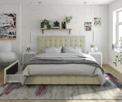 CosmoLiving Elizabeth Velvet Storage Bed -Furniture Specialty Shop 810540949 1