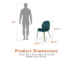 CosmoLiving Astor Velvet Dining Chair -Furniture Specialty Shop 810540999 6