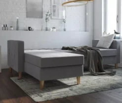 CosmoLiving Liberty Gray Chenille Sectional Storage Futon 11 CosmoLiving Liberty Gray Chenille Sectional Storage Futon -Furniture Specialty Shop 810541025 3