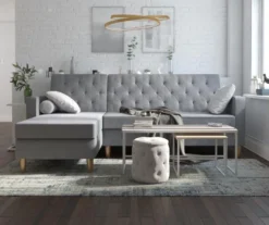 CosmoLiving Liberty Gray Chenille Sectional Storage Futon 12 CosmoLiving Liberty Gray Chenille Sectional Storage Futon -Furniture Specialty Shop 810541025 4