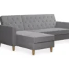 CosmoLiving Liberty Gray Chenille Sectional Storage Futon -Furniture Specialty Shop 810541025 5