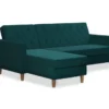 CosmoLiving Liberty Green Velvet Sectional Storage Futon -Furniture Specialty Shop 810541026 5