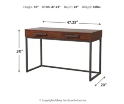 Horatio Brown & Gunmetal Wood Desk -Furniture Specialty Shop 810542288 3