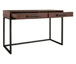 Horatio Brown & Gunmetal Wood Desk -Furniture Specialty Shop 810542288 5