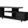 60" Black & Gray Top TV Stand -Furniture Specialty Shop 810542411 2